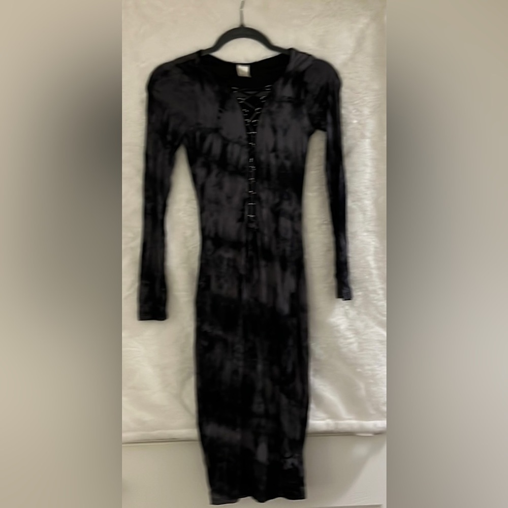 M MONACO USA Women Fashion Designer Long Sleeve Dress